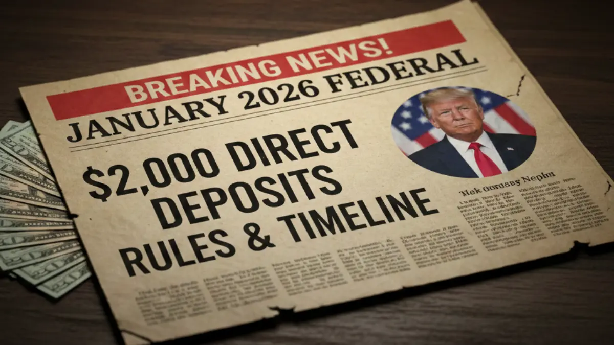 Federal $2000 direct deposit program updates for January 2026